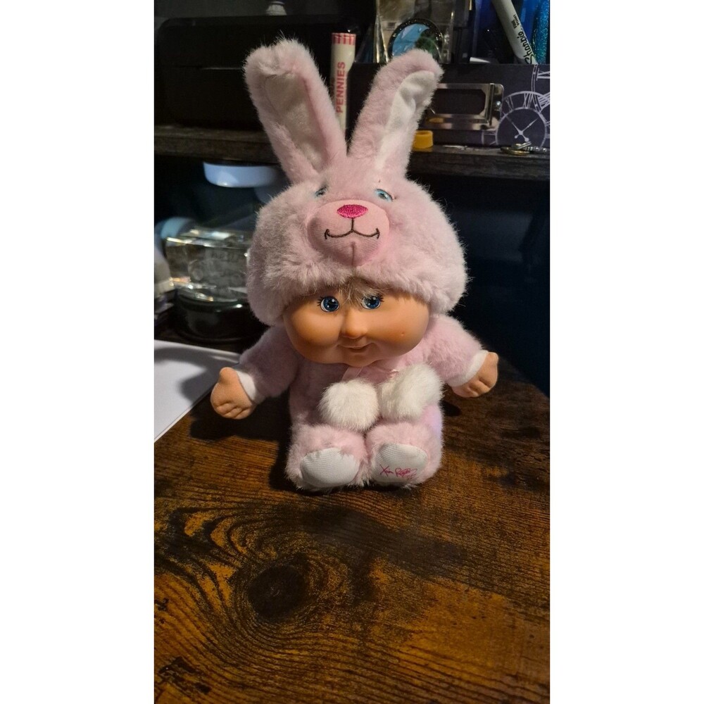 2008 Cabbage Patch Kids Snugglies 25th Anniversary Pink Bunny Doll